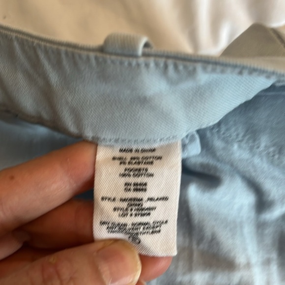 Theory Nadeema Relaxed Chino Pants Size 8, light blue capri Wide Leg, Cotton. - Picture 12 of 13